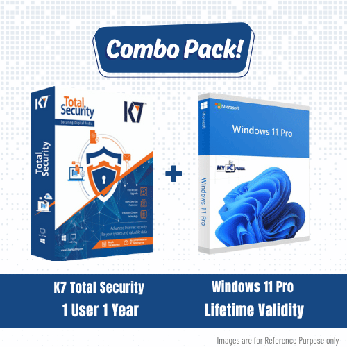 Combo Pack - K7 Total Security 1 user 1 year with Windows 11 pro key